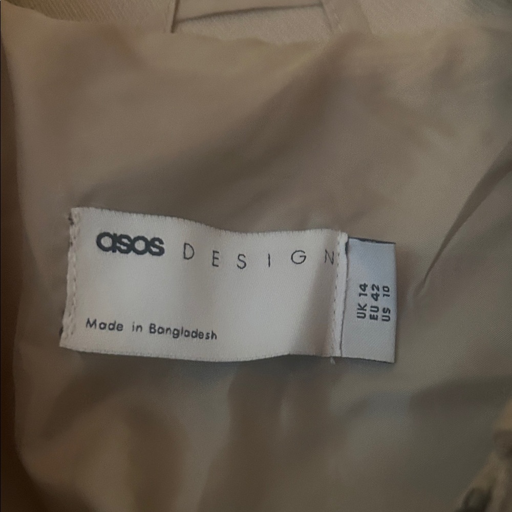 ASOS Cream Bomber Jacket - Picture 4 of 6